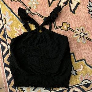 Ruffle strap anthro tank